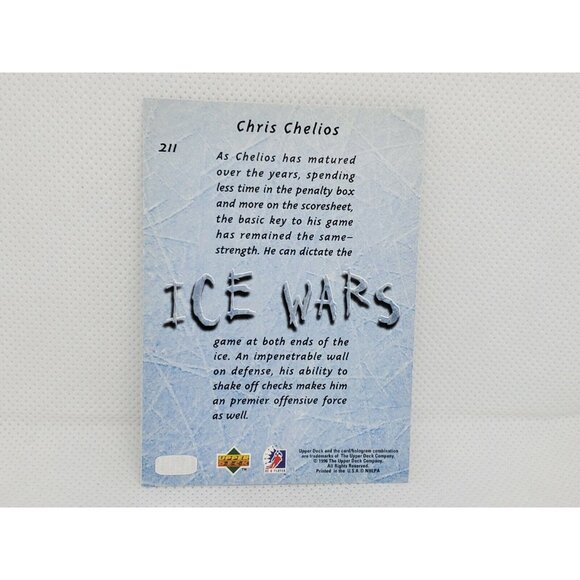 2 Vintage Upper Deck Ice Wars Chris Chelios & Adam Graves Gloss Greeting Card - Picture 4 of 8